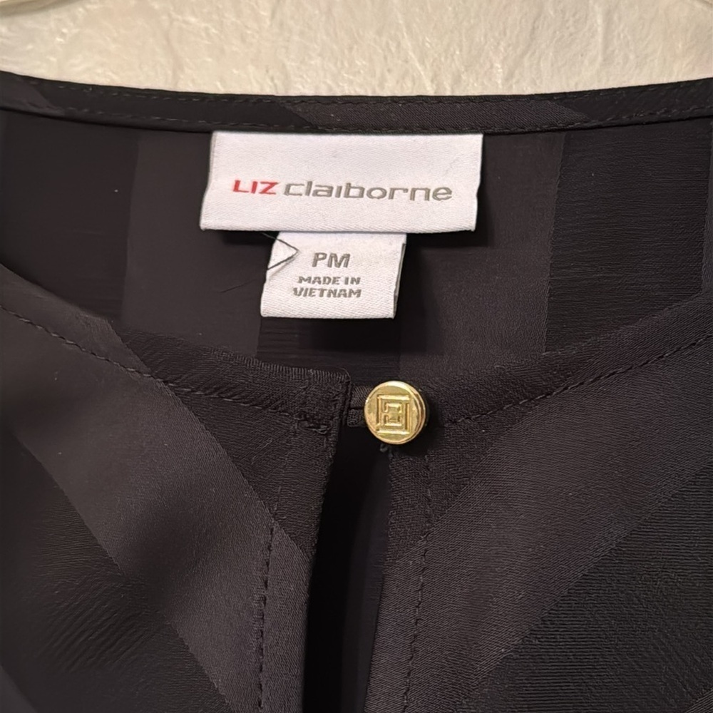 Black Striped Women's Top - Picture 3 of 6